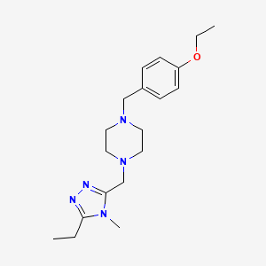 1-[(4-Ethoxyphenyl)methyl]-4-[(5-ethyl-4-methyl-1,2,4-triazol-3-yl)methyl]piperazine