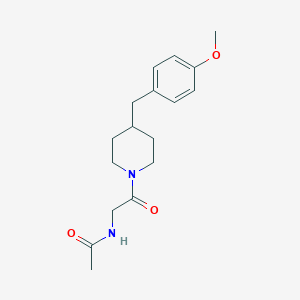 N-[2-[4-[(4-methoxyphenyl)methyl]piperidin-1-yl]-2-oxoethyl]acetamide