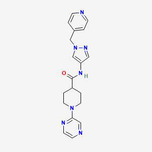 1-pyrazin-2-yl-N-[1-(pyridin-4-ylmethyl)pyrazol-4-yl]piperidine-4-carboxamide