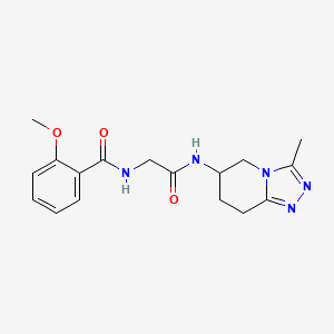 2-methoxy-N-[2-[(3-methyl-5,6,7,8-tetrahydro-[1,2,4]triazolo[4,3-a]pyridin-6-yl)amino]-2-oxoethyl]benzamide