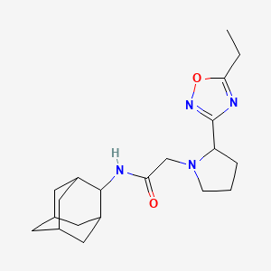 N-(2-adamantyl)-2-[2-(5-ethyl-1,2,4-oxadiazol-3-yl)pyrrolidin-1-yl]acetamide