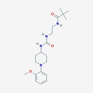 N-[2-[[1-(2-methoxyphenyl)piperidin-4-yl]carbamoylamino]ethyl]-2,2-dimethylpropanamide