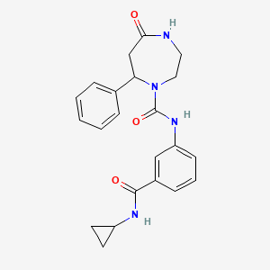 N-[3-(cyclopropylcarbamoyl)phenyl]-5-oxo-7-phenyl-1,4-diazepane-1-carboxamide