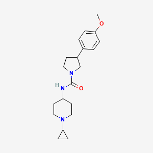 molecular formula C20H29N3O2 B7330149 N-(1-cyclopropylpiperidin-4-yl)-3-(4-methoxyphenyl)pyrrolidine-1-carboxamide 