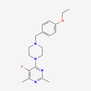 4-[4-[(4-Ethoxyphenyl)methyl]piperazin-1-yl]-5-fluoro-2,6-dimethylpyrimidine