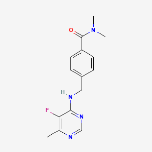 4-[[(5-fluoro-6-methylpyrimidin-4-yl)amino]methyl]-N,N-dimethylbenzamide