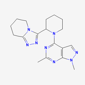 1,6-Dimethyl-4-[2-(5,6,7,8-tetrahydro-[1,2,4]triazolo[4,3-a]pyridin-3-yl)piperidin-1-yl]pyrazolo[3,4-d]pyrimidine