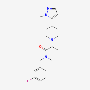 N-[(3-fluorophenyl)methyl]-N-methyl-2-[4-(2-methylpyrazol-3-yl)piperidin-1-yl]propanamide