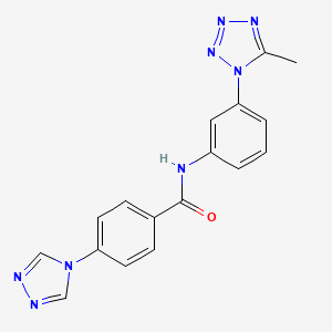 N-[3-(5-methyltetrazol-1-yl)phenyl]-4-(1,2,4-triazol-4-yl)benzamide