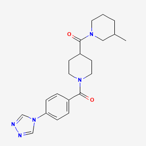 (3-Methylpiperidin-1-yl)-[1-[4-(1,2,4-triazol-4-yl)benzoyl]piperidin-4-yl]methanone