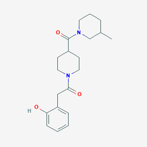 2-(2-Hydroxyphenyl)-1-[4-(3-methylpiperidine-1-carbonyl)piperidin-1-yl]ethanone