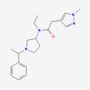 N-ethyl-2-(1-methylpyrazol-4-yl)-N-[1-(1-phenylethyl)pyrrolidin-3-yl]acetamide