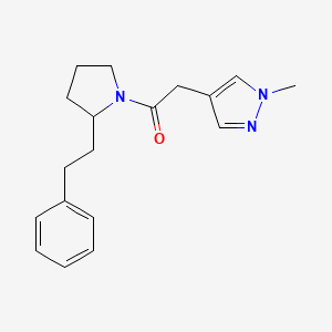 2-(1-Methylpyrazol-4-yl)-1-[2-(2-phenylethyl)pyrrolidin-1-yl]ethanone