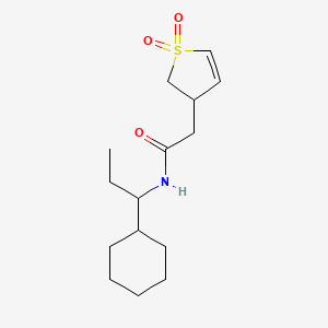 N-(1-cyclohexylpropyl)-2-(1,1-dioxo-2,3-dihydrothiophen-3-yl)acetamide