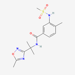 3-(methanesulfonamido)-4-methyl-N-[2-(5-methyl-1,2,4-oxadiazol-3-yl)propan-2-yl]benzamide