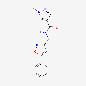 1-methyl-N-[(5-phenyl-1,2-oxazol-3-yl)methyl]pyrazole-4-carboxamide