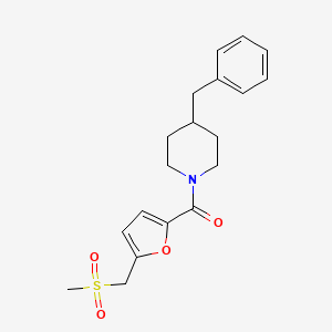 (4-Benzylpiperidin-1-yl)-[5-(methylsulfonylmethyl)furan-2-yl]methanone