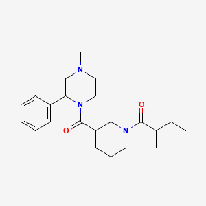 2-Methyl-1-[3-(4-methyl-2-phenylpiperazine-1-carbonyl)piperidin-1-yl]butan-1-one