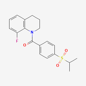 (8-fluoro-3,4-dihydro-2H-quinolin-1-yl)-(4-propan-2-ylsulfonylphenyl)methanone