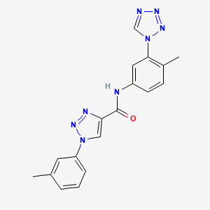 1-(3-methylphenyl)-N-[4-methyl-3-(tetrazol-1-yl)phenyl]triazole-4-carboxamide