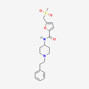 5-(methylsulfonylmethyl)-N-[1-(2-phenylethyl)piperidin-4-yl]furan-2-carboxamide