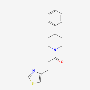 molecular formula C17H20N2OS B7330549 1-(4-Phenylpiperidin-1-yl)-3-(1,3-thiazol-4-yl)propan-1-one 