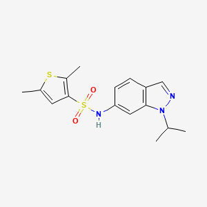 2,5-dimethyl-N-(1-propan-2-ylindazol-6-yl)thiophene-3-sulfonamide