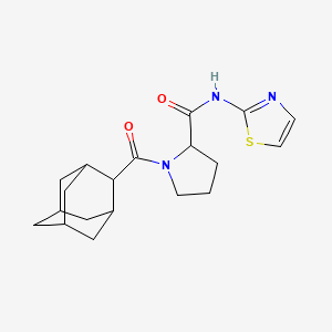 1-(adamantane-2-carbonyl)-N-(1,3-thiazol-2-yl)pyrrolidine-2-carboxamide