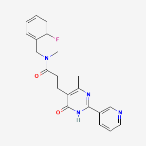 N-[(2-fluorophenyl)methyl]-N-methyl-3-(4-methyl-6-oxo-2-pyridin-3-yl-1H-pyrimidin-5-yl)propanamide