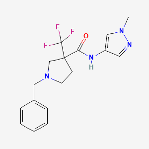 1-benzyl-N-(1-methylpyrazol-4-yl)-3-(trifluoromethyl)pyrrolidine-3-carboxamide