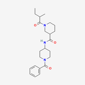 N-(1-benzoylpiperidin-4-yl)-1-(2-methylbutanoyl)piperidine-3-carboxamide