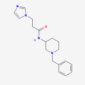 molecular formula C18H24N4O B7330609 N-(1-benzylpiperidin-3-yl)-3-imidazol-1-ylpropanamide 