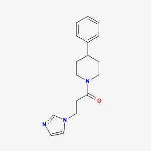 molecular formula C17H21N3O B7330627 3-Imidazol-1-yl-1-(4-phenylpiperidin-1-yl)propan-1-one 