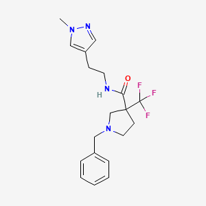 1-benzyl-N-[2-(1-methylpyrazol-4-yl)ethyl]-3-(trifluoromethyl)pyrrolidine-3-carboxamide