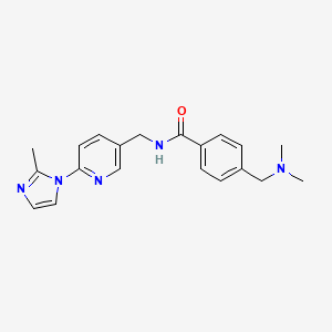 4-[(dimethylamino)methyl]-N-[[6-(2-methylimidazol-1-yl)pyridin-3-yl]methyl]benzamide