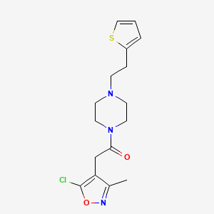 2-(5-Chloro-3-methyl-1,2-oxazol-4-yl)-1-[4-(2-thiophen-2-ylethyl)piperazin-1-yl]ethanone