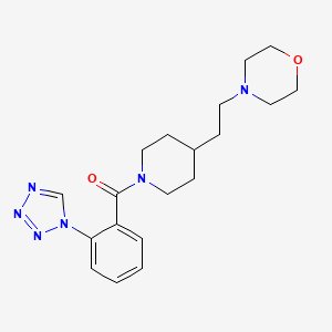 [4-(2-Morpholin-4-ylethyl)piperidin-1-yl]-[2-(tetrazol-1-yl)phenyl]methanone