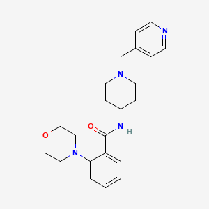 molecular formula C22H28N4O2 B7330691 2-morpholin-4-yl-N-[1-(pyridin-4-ylmethyl)piperidin-4-yl]benzamide 