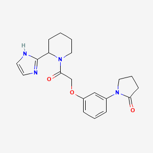 1-[3-[2-[2-(1H-imidazol-2-yl)piperidin-1-yl]-2-oxoethoxy]phenyl]pyrrolidin-2-one