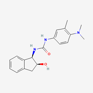 molecular formula C19H23N3O2 B7330703 1-[4-(dimethylamino)-3-methylphenyl]-3-[(1R,2S)-2-hydroxy-2,3-dihydro-1H-inden-1-yl]urea 