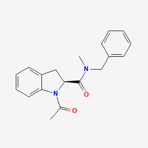 molecular formula C19H20N2O2 B7330712 (2S)-1-acetyl-N-benzyl-N-methyl-2,3-dihydroindole-2-carboxamide 