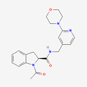 (2S)-1-acetyl-N-[(2-morpholin-4-ylpyridin-4-yl)methyl]-2,3-dihydroindole-2-carboxamide