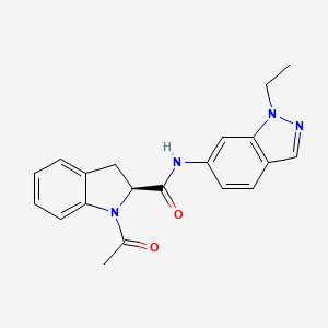 molecular formula C20H20N4O2 B7330765 (2S)-1-acetyl-N-(1-ethylindazol-6-yl)-2,3-dihydroindole-2-carboxamide 