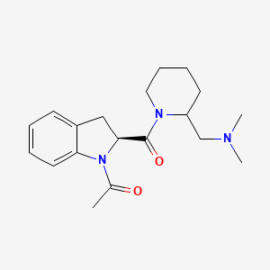 1-[(2S)-2-[2-[(dimethylamino)methyl]piperidine-1-carbonyl]-2,3-dihydroindol-1-yl]ethanone