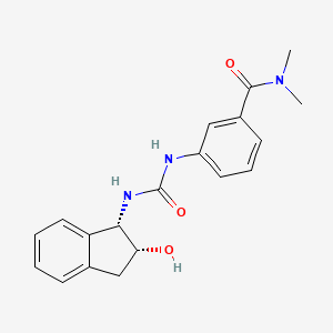 3-[[(1S,2R)-2-hydroxy-2,3-dihydro-1H-inden-1-yl]carbamoylamino]-N,N-dimethylbenzamide