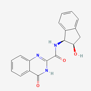 N-[(1S,2R)-2-hydroxy-2,3-dihydro-1H-inden-1-yl]-4-oxo-3H-quinazoline-2-carboxamide