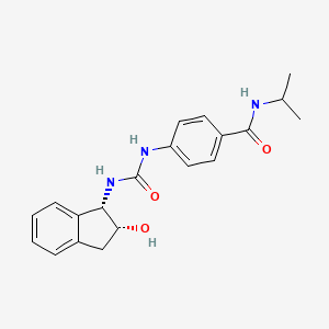 molecular formula C20H23N3O3 B7330805 4-[[(1S,2R)-2-hydroxy-2,3-dihydro-1H-inden-1-yl]carbamoylamino]-N-propan-2-ylbenzamide 