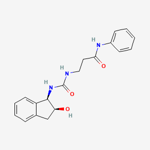 3-[[(1R,2S)-2-hydroxy-2,3-dihydro-1H-inden-1-yl]carbamoylamino]-N-phenylpropanamide