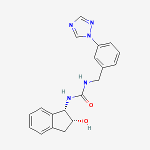 1-[(1S,2R)-2-hydroxy-2,3-dihydro-1H-inden-1-yl]-3-[[3-(1,2,4-triazol-1-yl)phenyl]methyl]urea