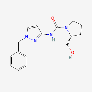 (2R)-N-(1-benzylpyrazol-3-yl)-2-(hydroxymethyl)pyrrolidine-1-carboxamide